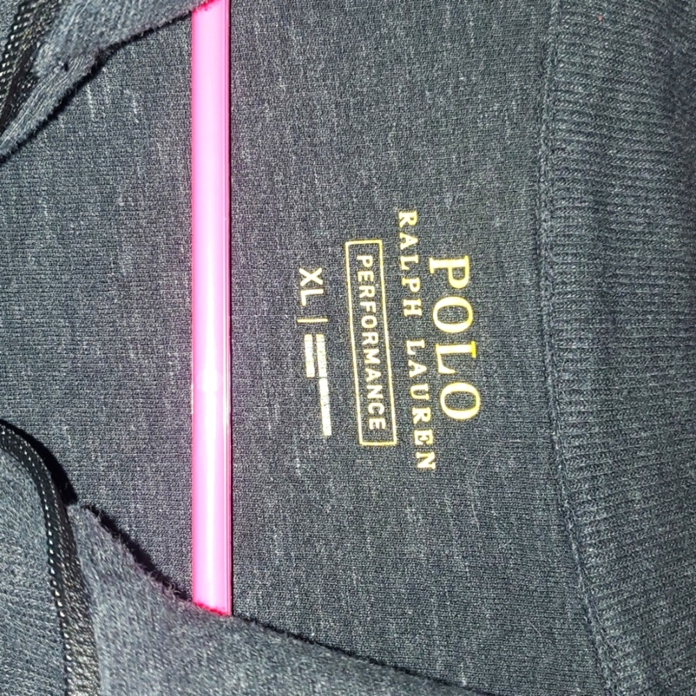 Ralph Lauren Polo performance charcoal black XL full zip sweatshirt